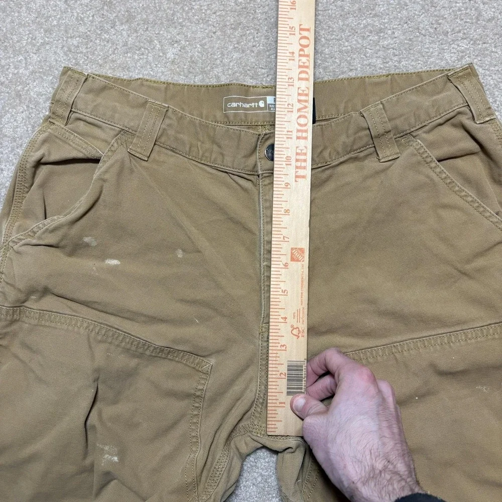 Carhartt Pants Mens 34x32 Tan Rugged Flex Relaxed Fit Work Carpenter Utility - Picture 9 of 16